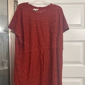 Comfy red jersey dress